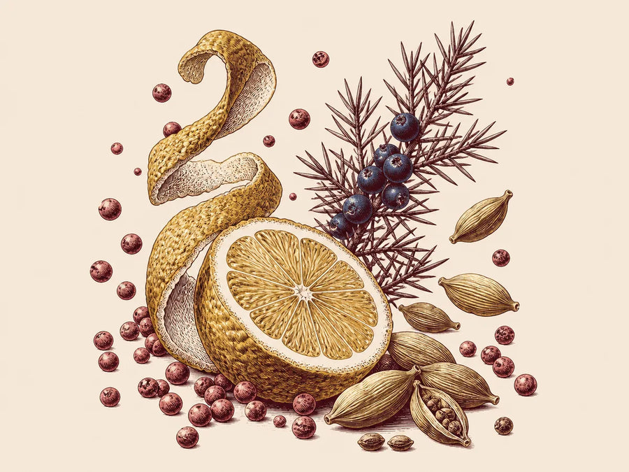 Bergamot, cardamom, pink pepper, juniper