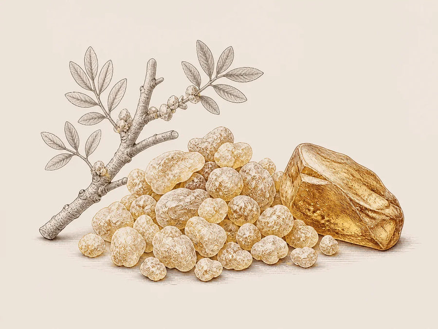 Omani frankincense, warm amber