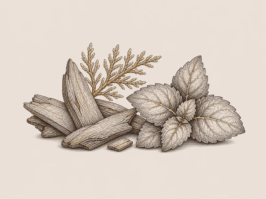 Cedarwood, patchouli