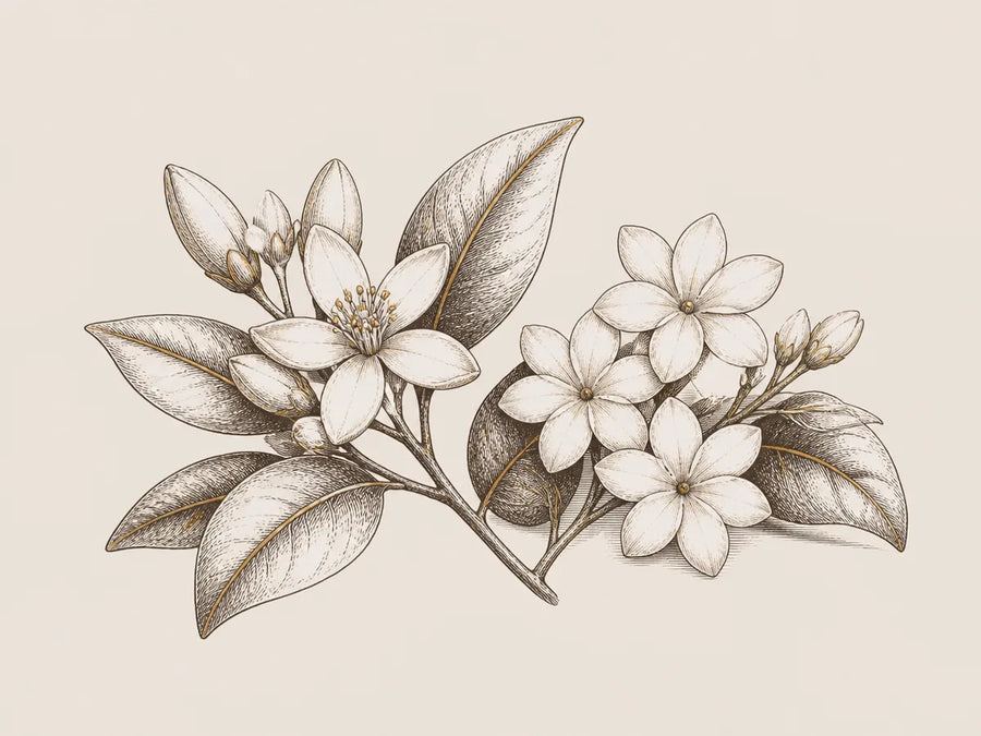 Orange blossom, white florals