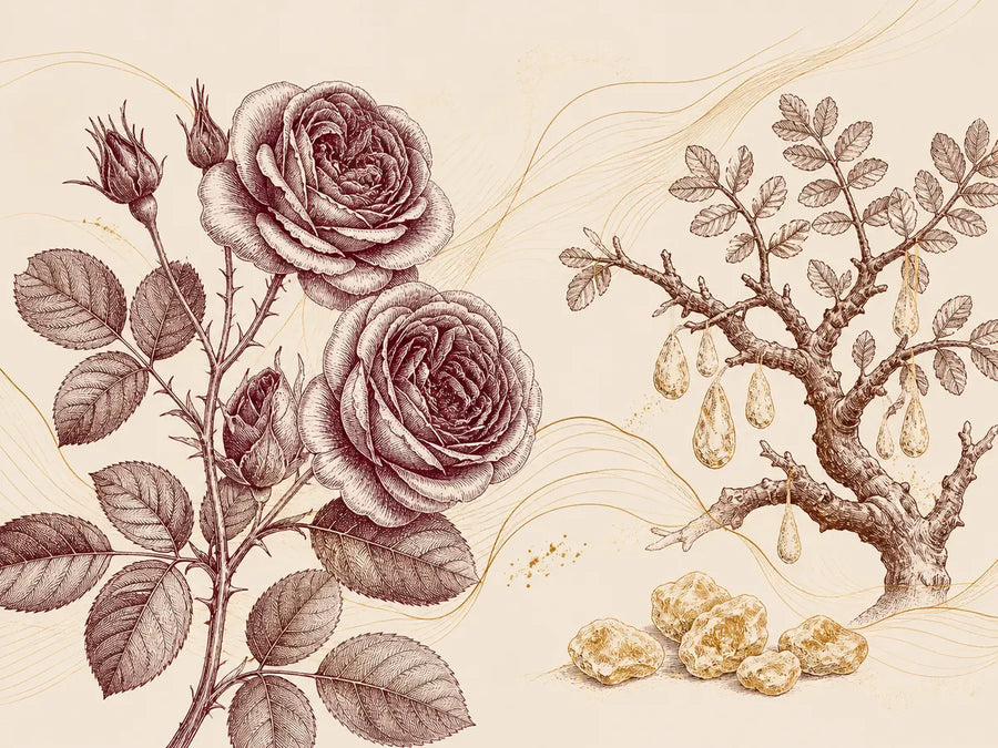 Damask rose, Omani frankincense