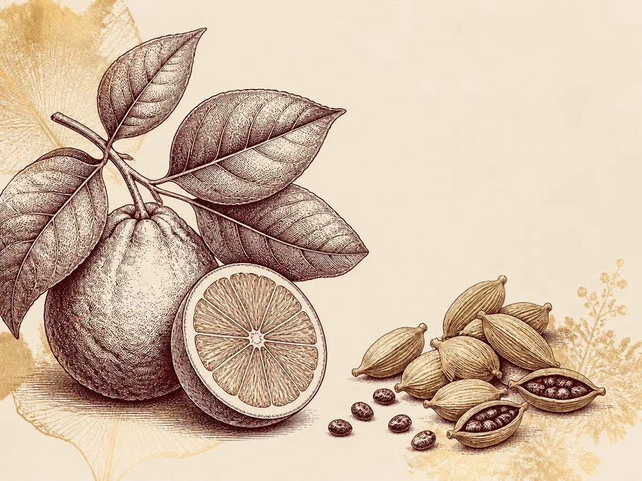 Bergamot, cardamom